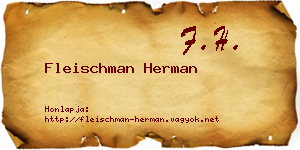 Fleischman Herman névjegykártya