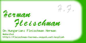 herman fleischman business card